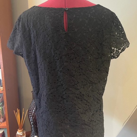 Talulah Black Lace Short Sleeve Blouse - Picture 4 of 8